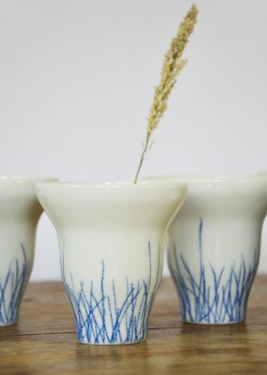 Blue grass cups