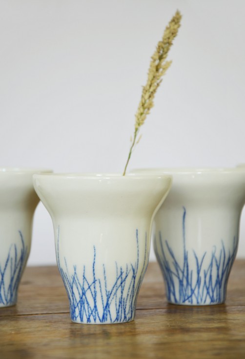 Blue grass cups